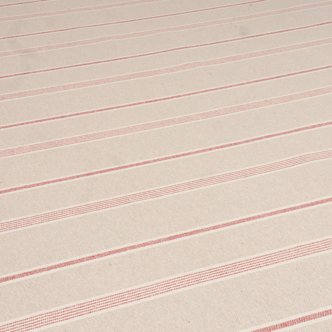 Farmhouse Stripe Red Double Width Fabric