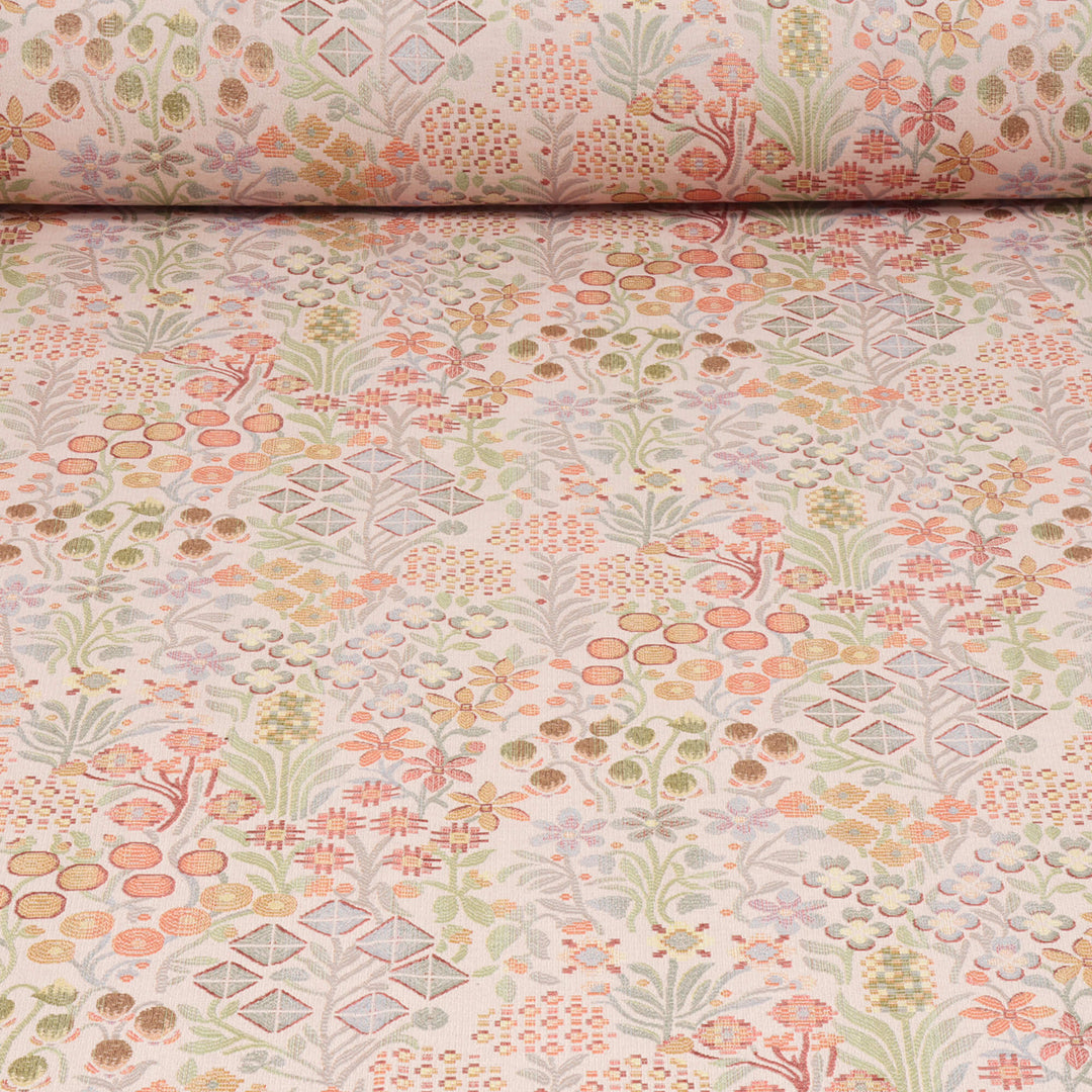 Rosaline Floral Blush Tapestry Fabric