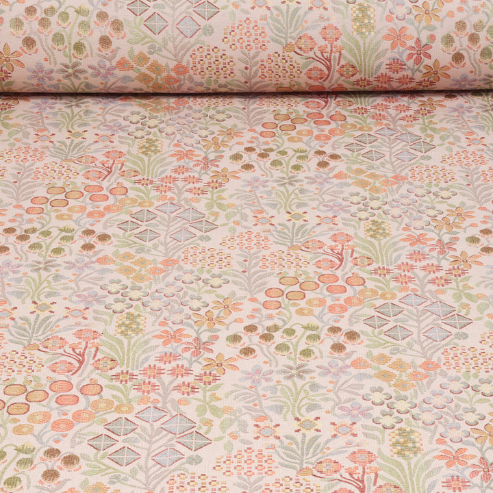 Rosaline Floral Blush Tapestry Fabric
