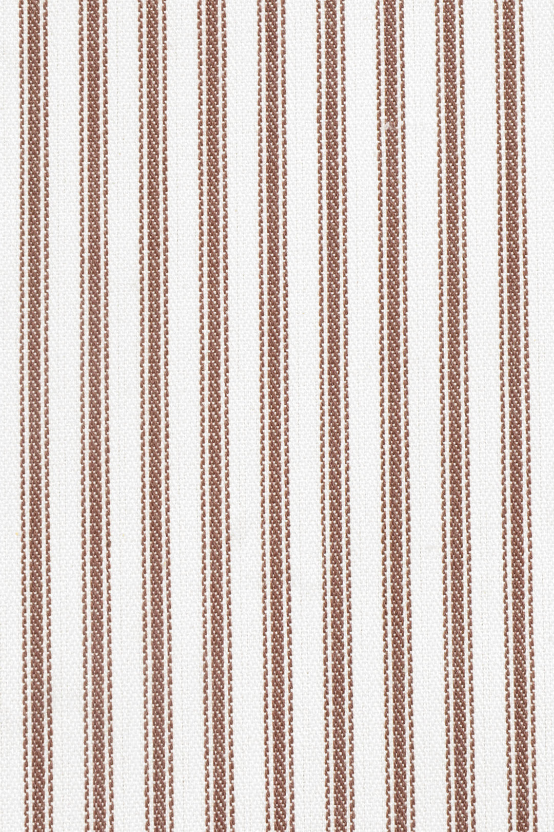 Luxury Brown French Ticking Stripe Fabric