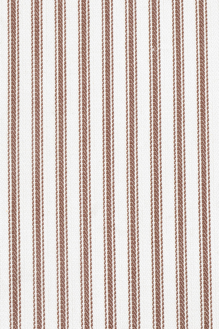 Luxury Brown French Ticking Stripe Fabric