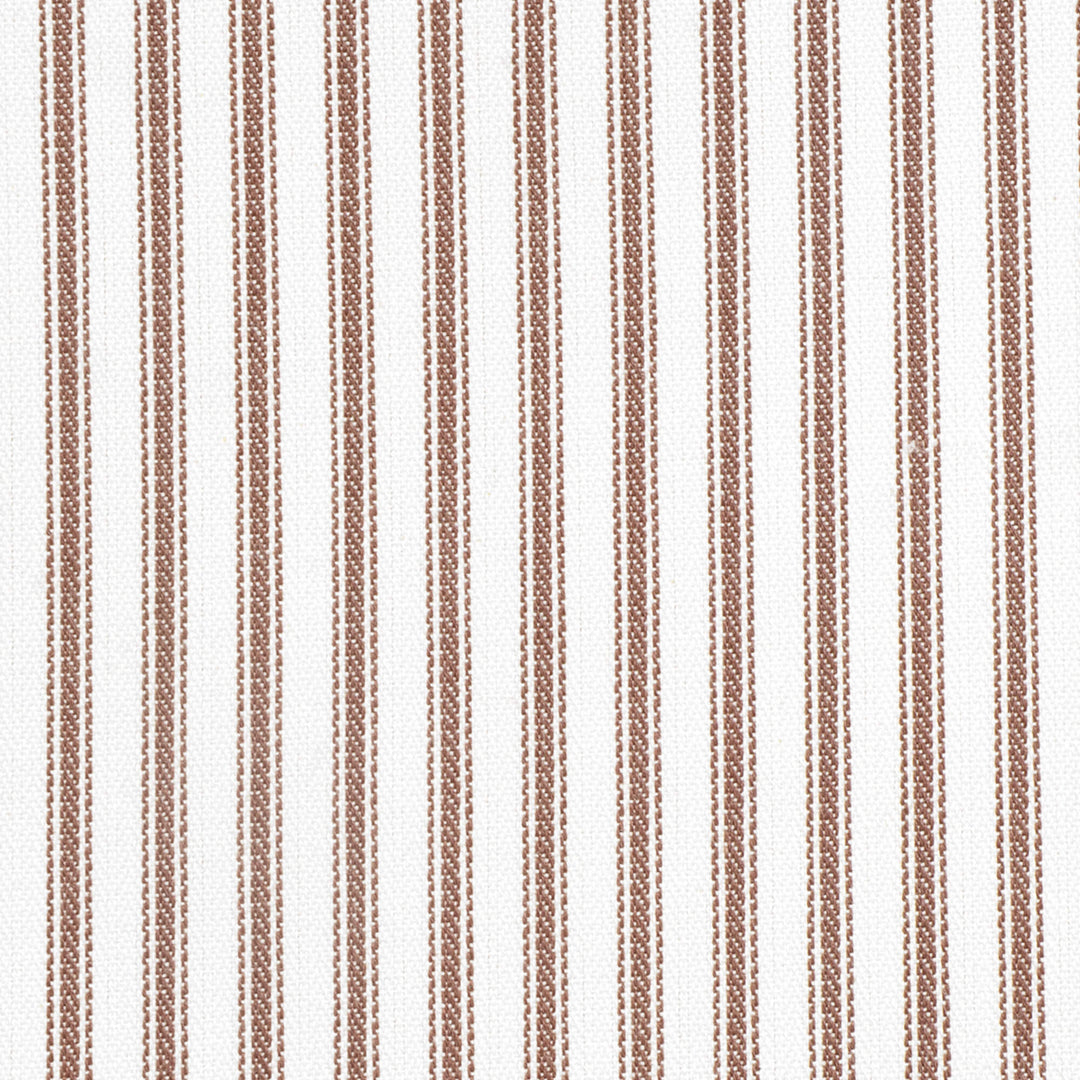Luxury Brown French Ticking Stripe Fabric