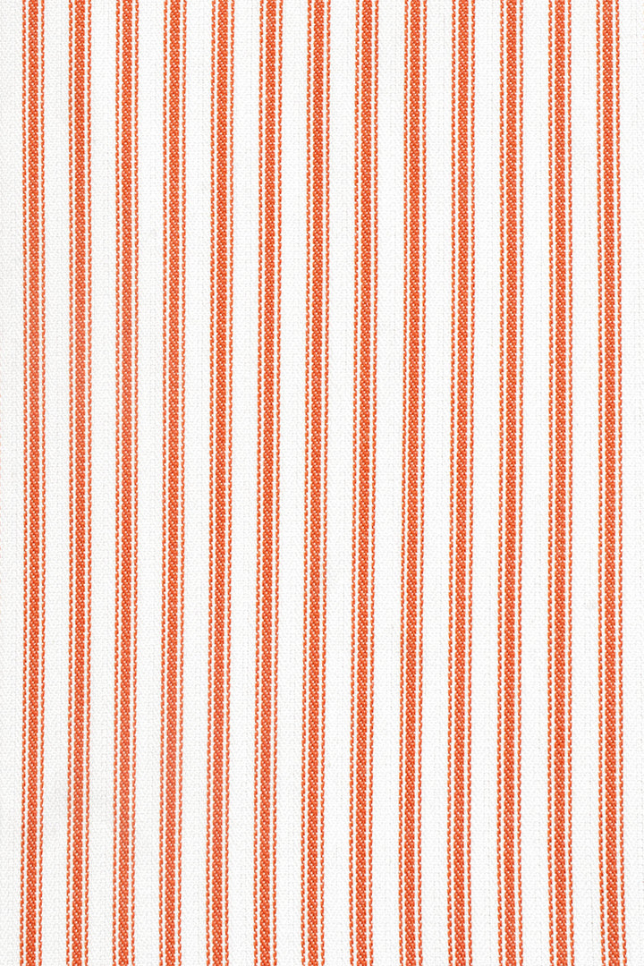 Luxury Orange French Ticking Stripe Fabric