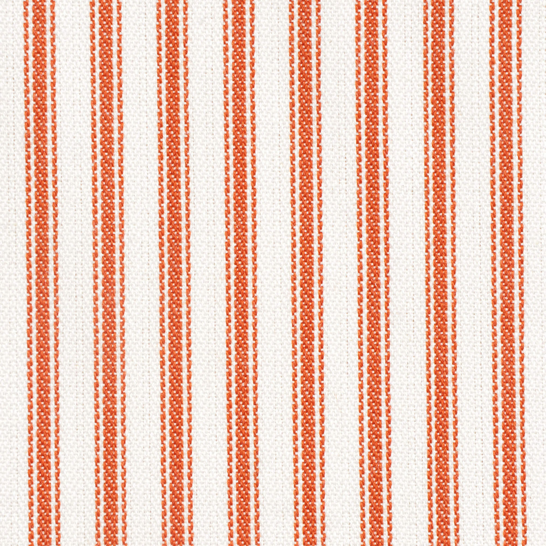 Luxury Orange French Ticking Stripe Fabric