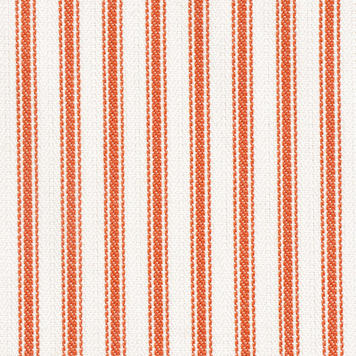 Luxury Orange French Ticking Stripe Fabric