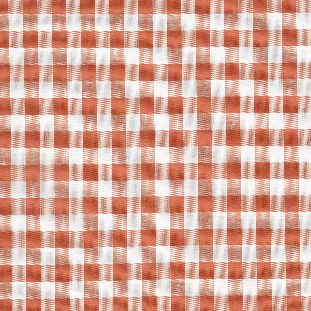 Gingham Check Fabric - Orange