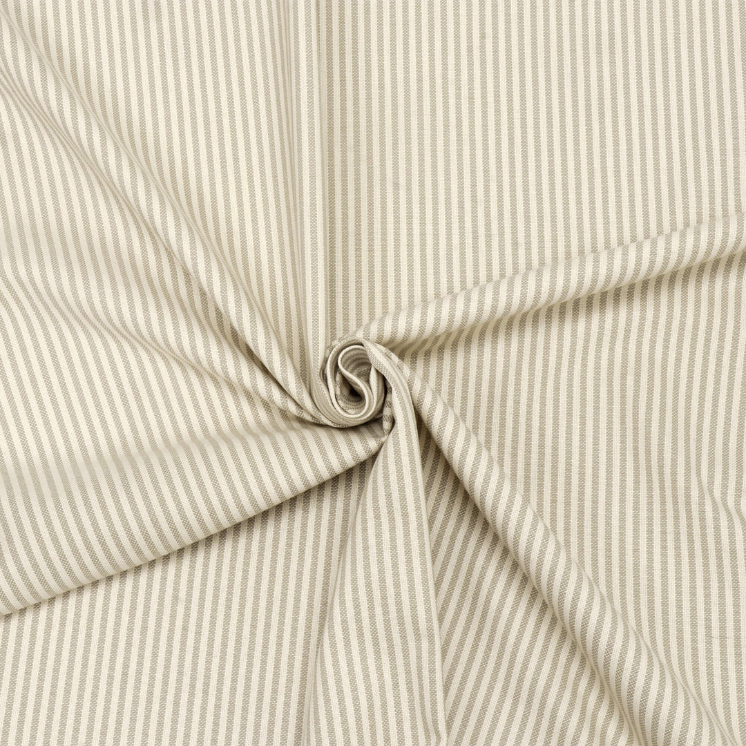 Cottage Stripe Mushroom Fabric