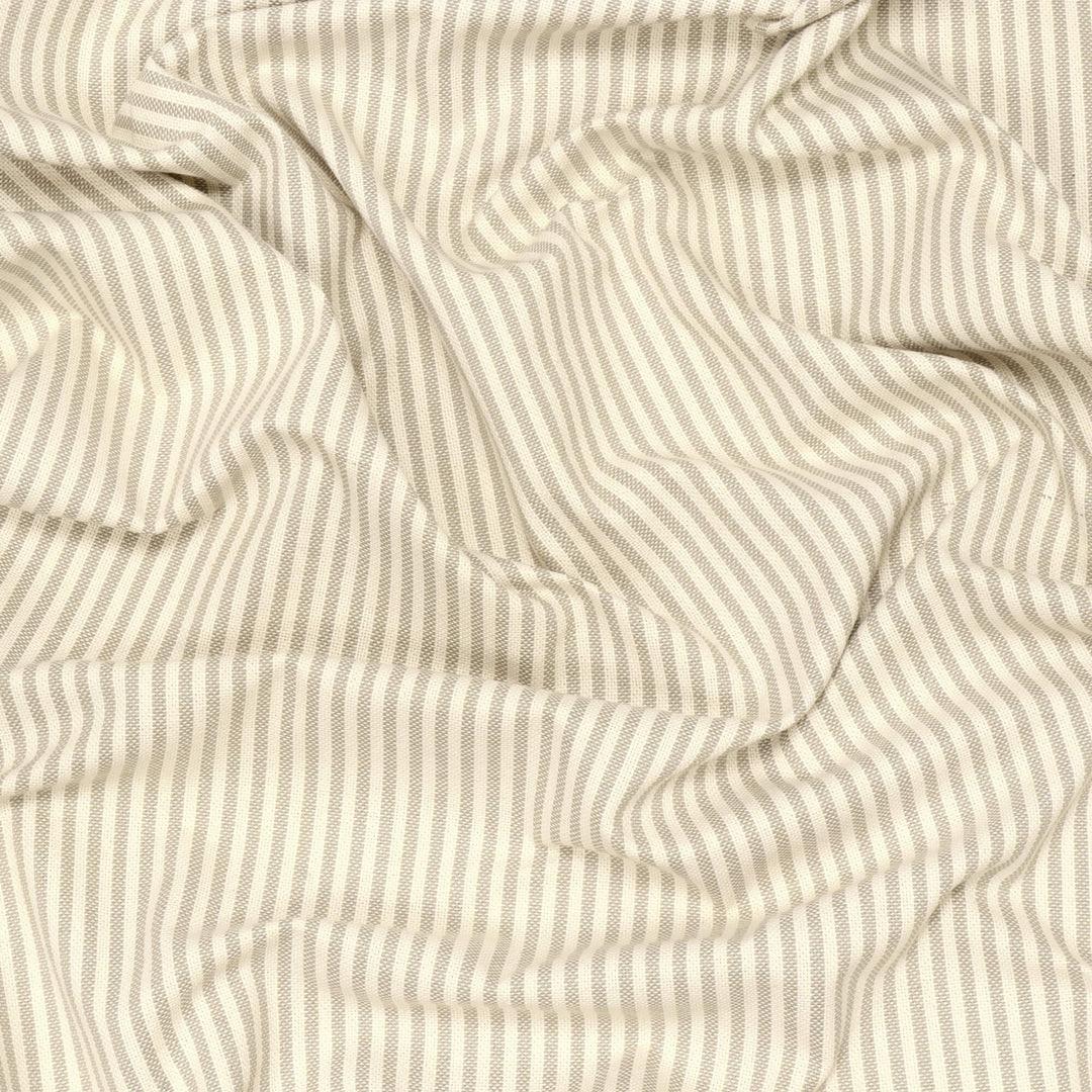 Cottage Stripe Mushroom Fabric