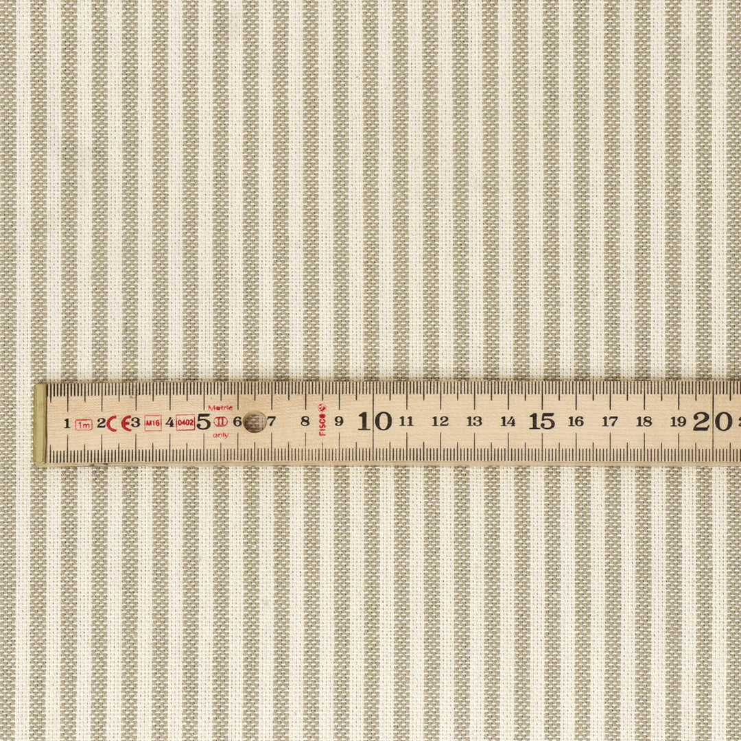Cottage Stripe Mushroom Fabric