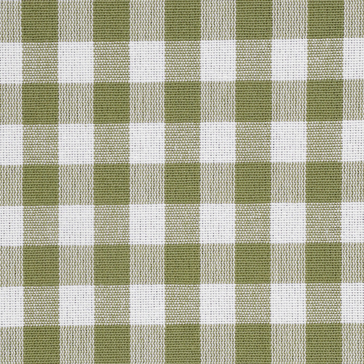 Gingham Check Fabric - Olive Green