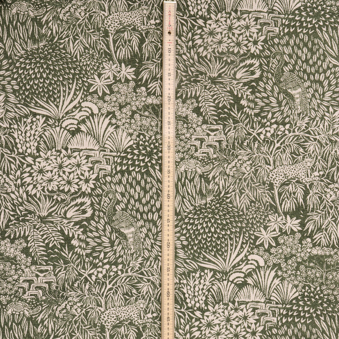 Rajasthani Garden Forest Green Fabric