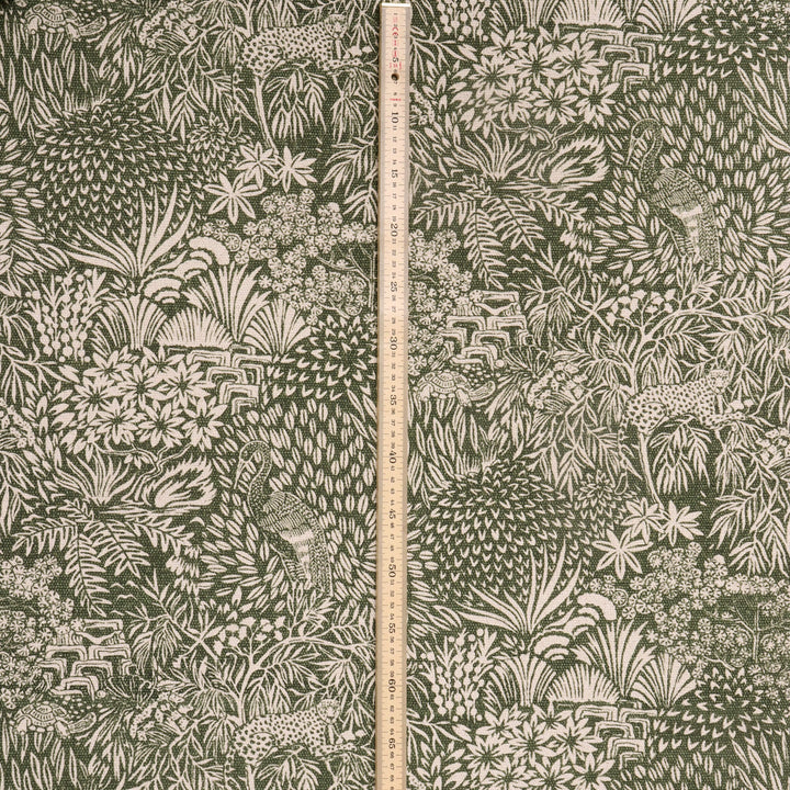 Rajasthani Garden Forest Green Fabric
