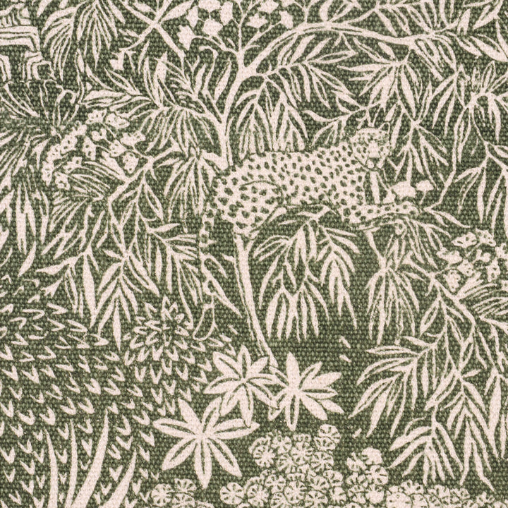 Rajasthani Garden Forest Green Fabric
