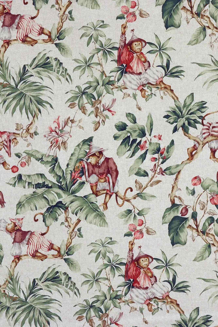 Oriental Monkey Double Width Fabric