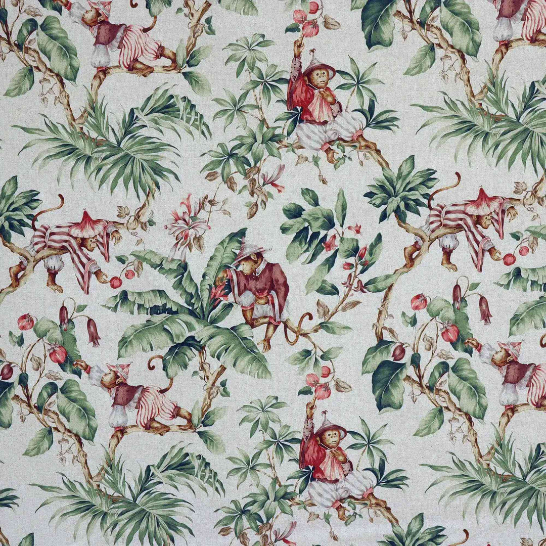 Oriental Monkey Double Width Fabric