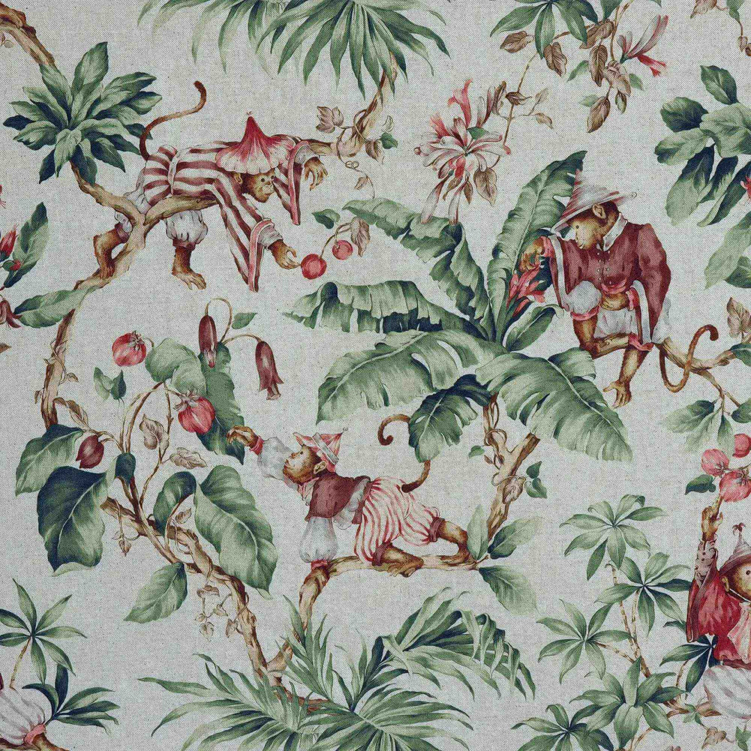 Oriental Monkey Double Width Fabric