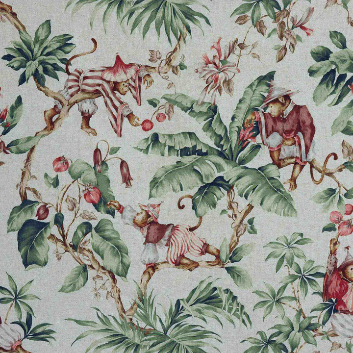 Oriental Monkey Double Width Fabric