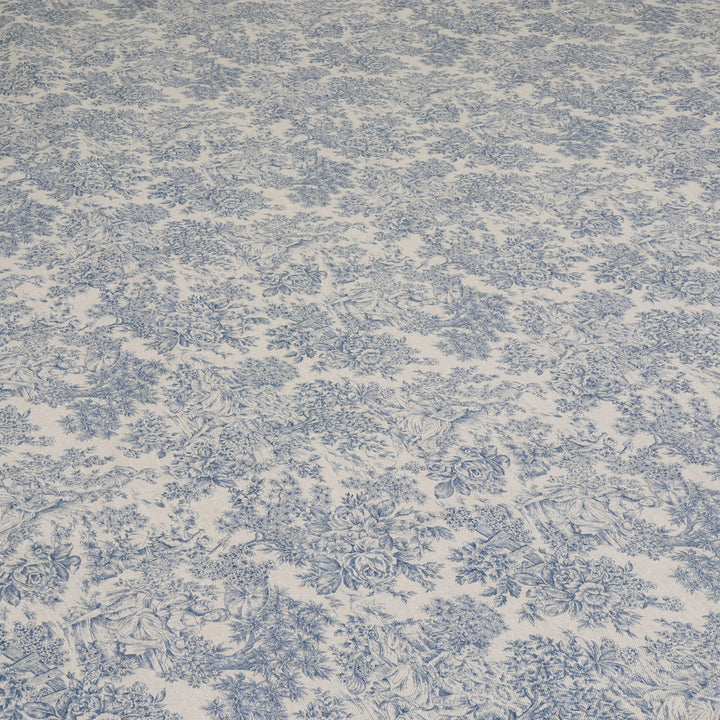 Vintage Toile Blue Double Width Fabric