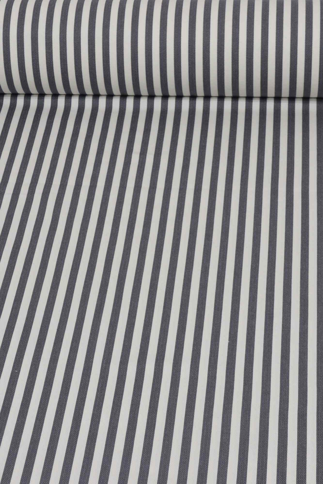 Clearance Padstow Charcoal Stripe Fabric