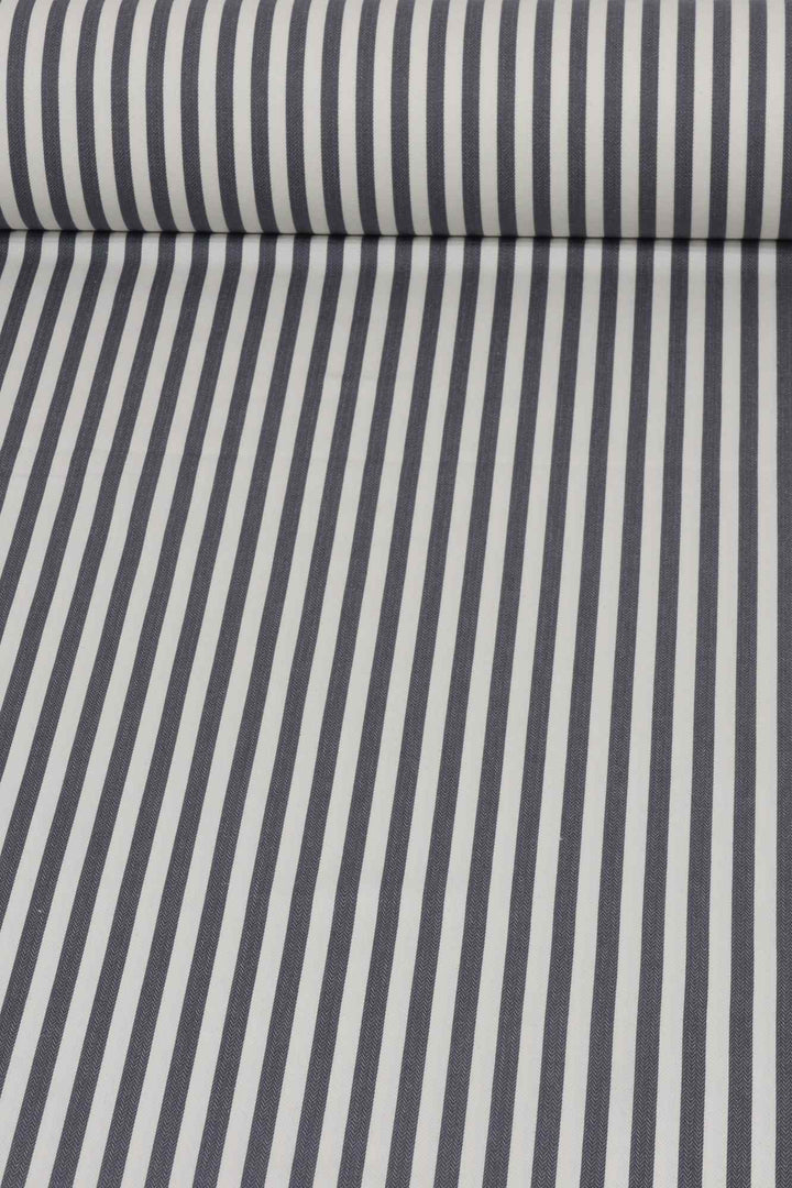Clearance Padstow Charcoal Stripe Fabric