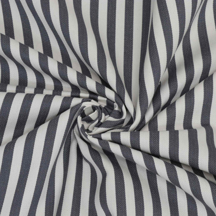 Clearance Padstow Charcoal Stripe Fabric