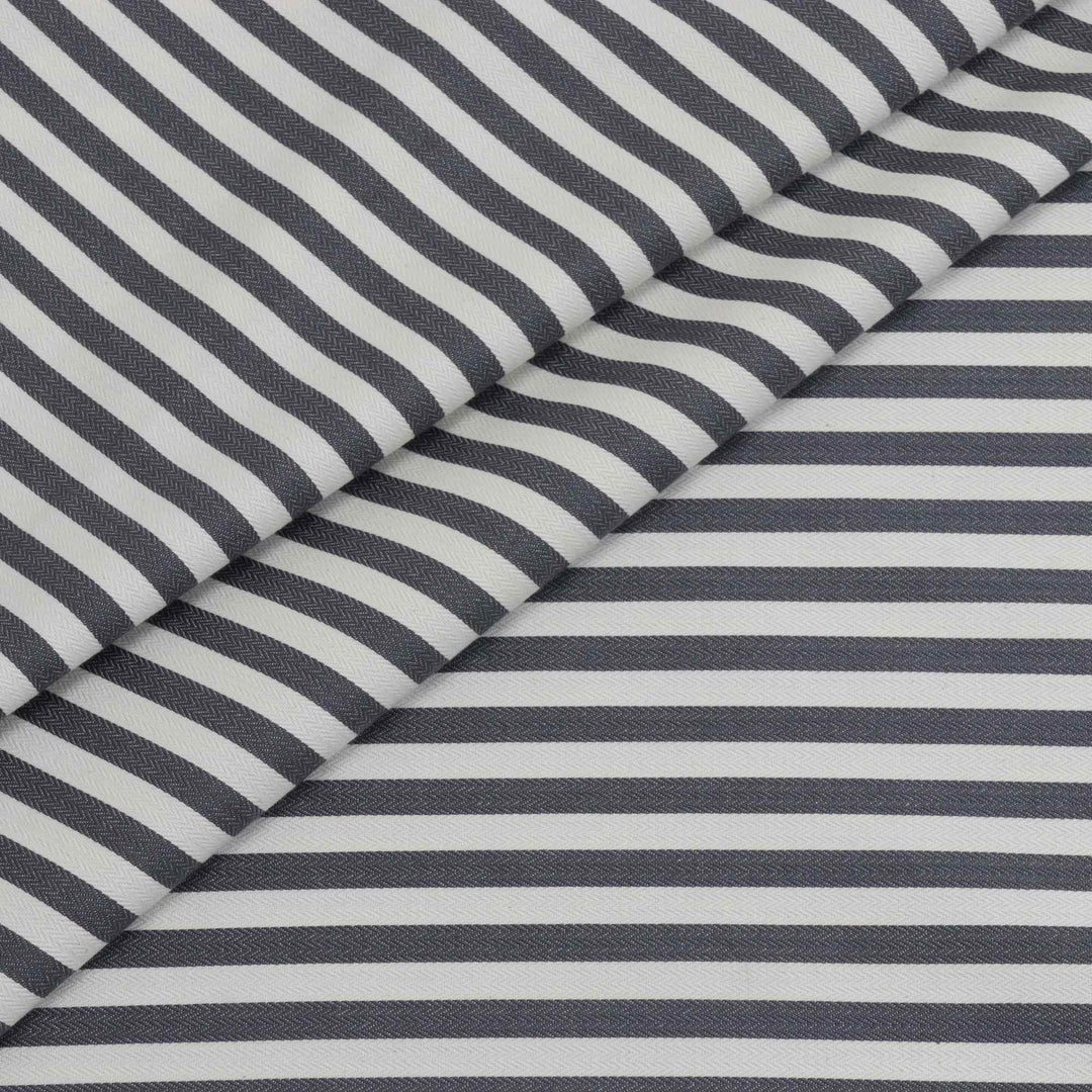 Clearance Padstow Charcoal Stripe Fabric