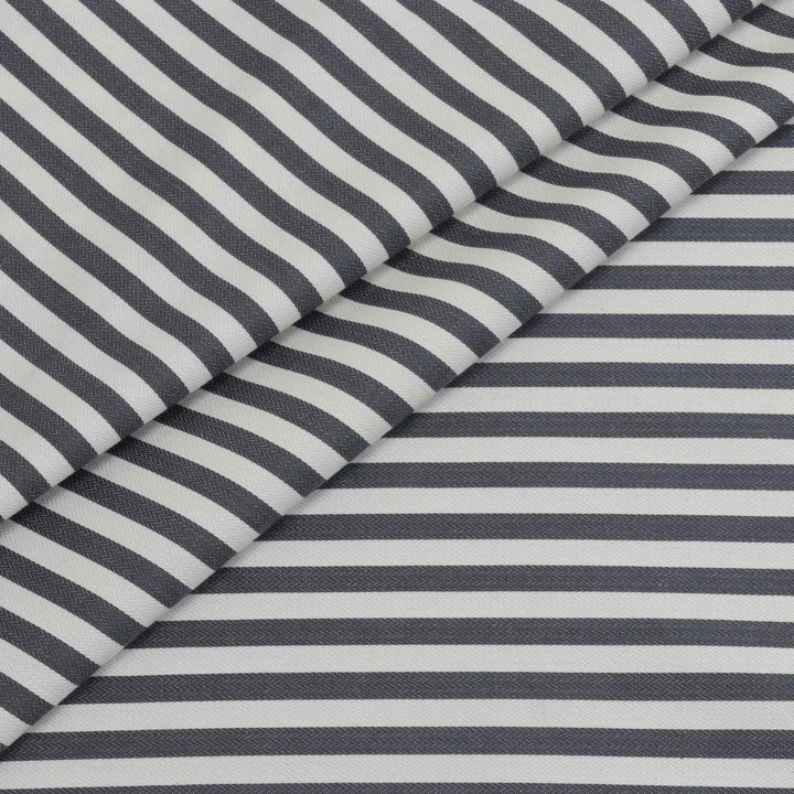 Clearance Padstow Charcoal Stripe Fabric