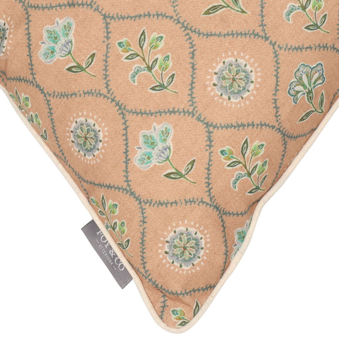 Flora Apricot 50x50cm Cushion
