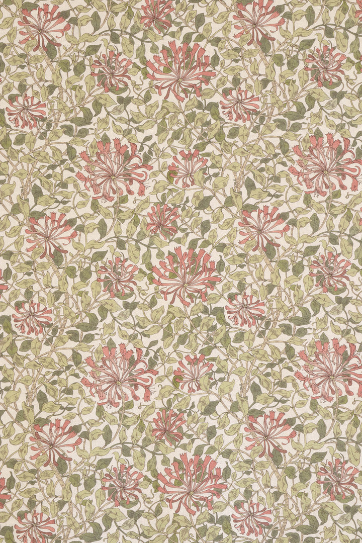 Midsummer Blossom Coral Double Width Fabric
