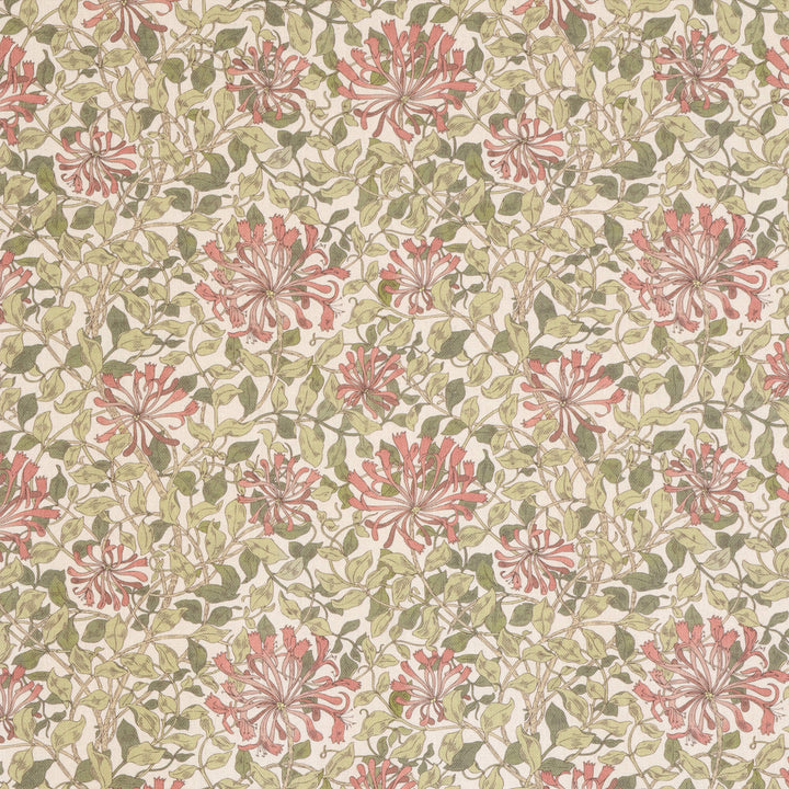 Midsummer Blossom Coral Double Width Fabric
