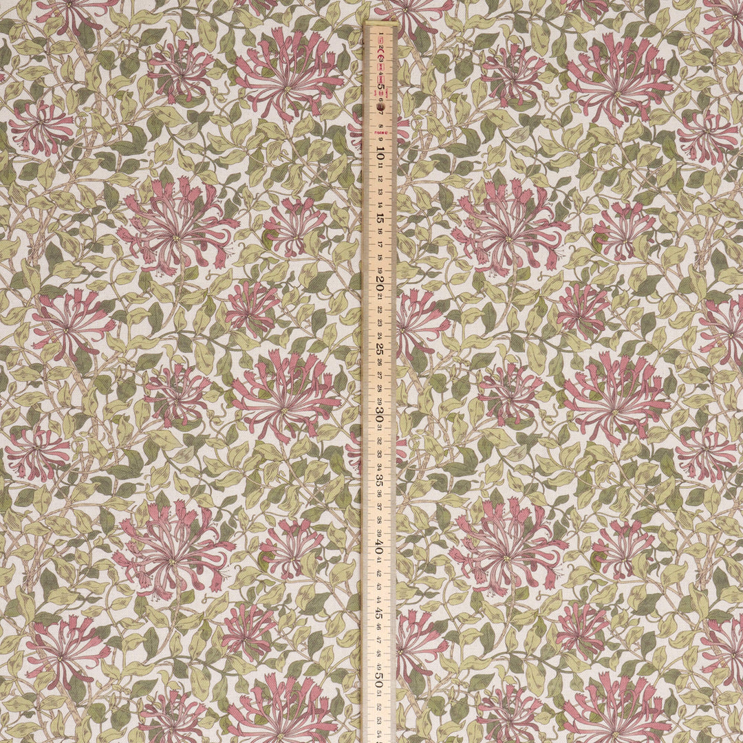 Midsummer Blossom Coral Double Width Fabric