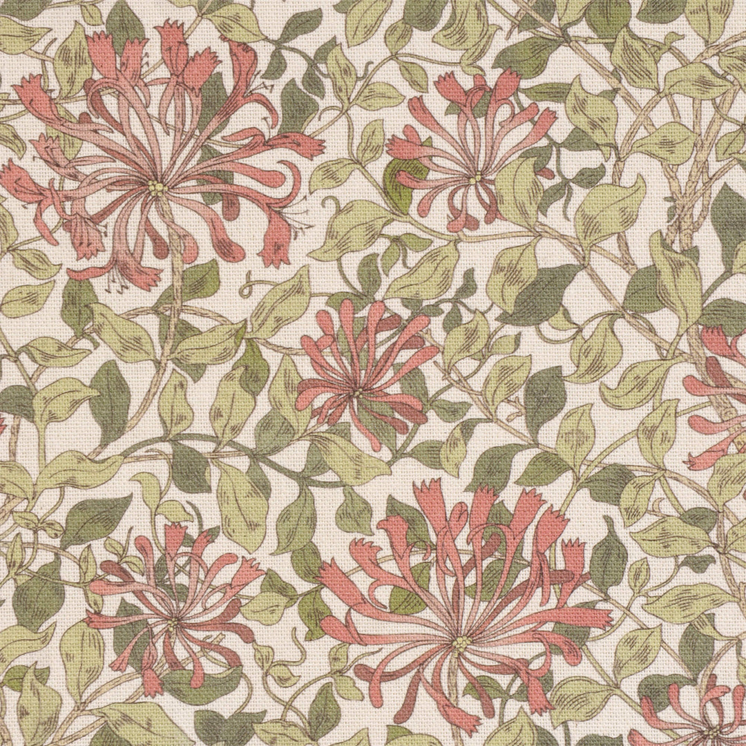 Midsummer Blossom Coral Double Width Fabric