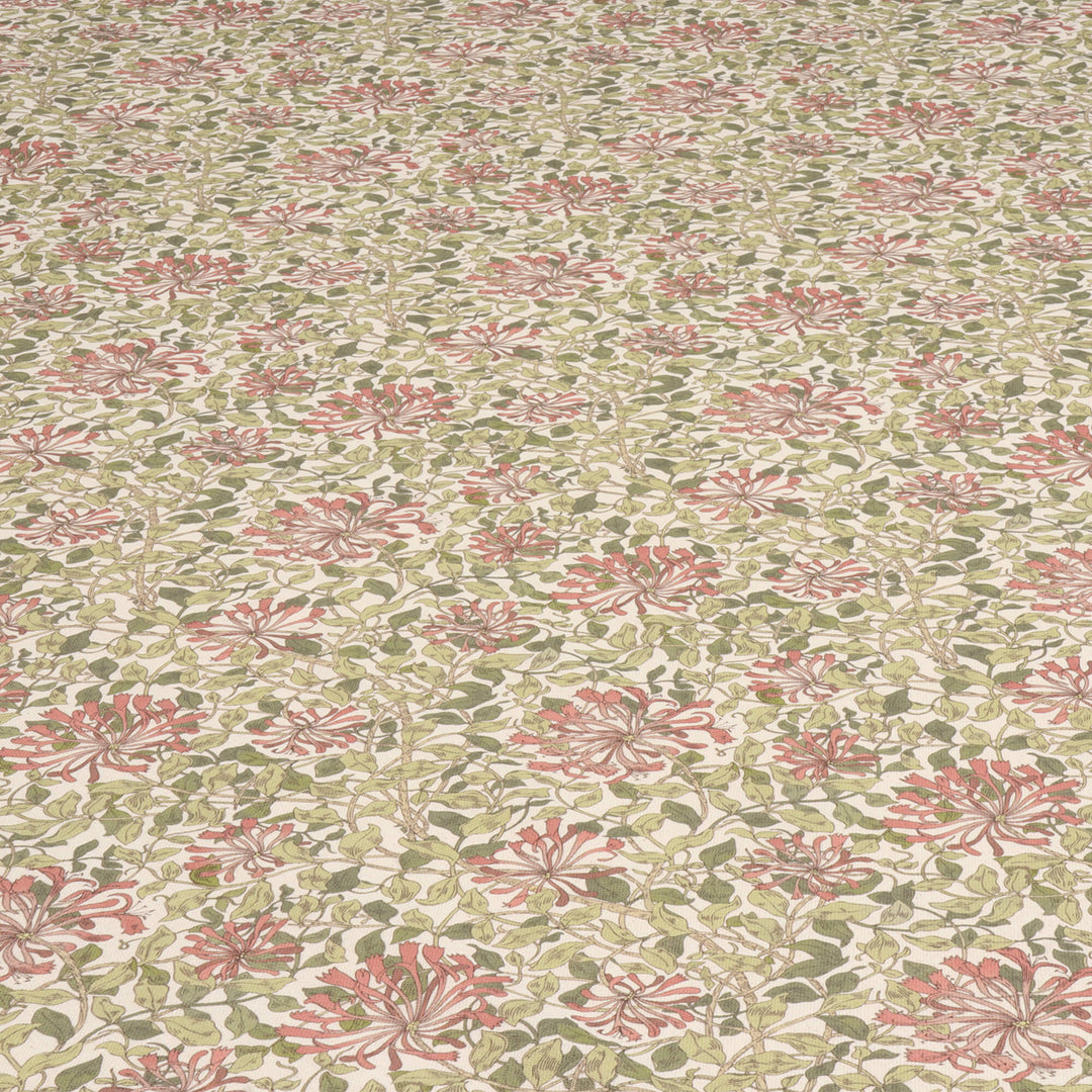Midsummer Blossom Coral Double Width Fabric
