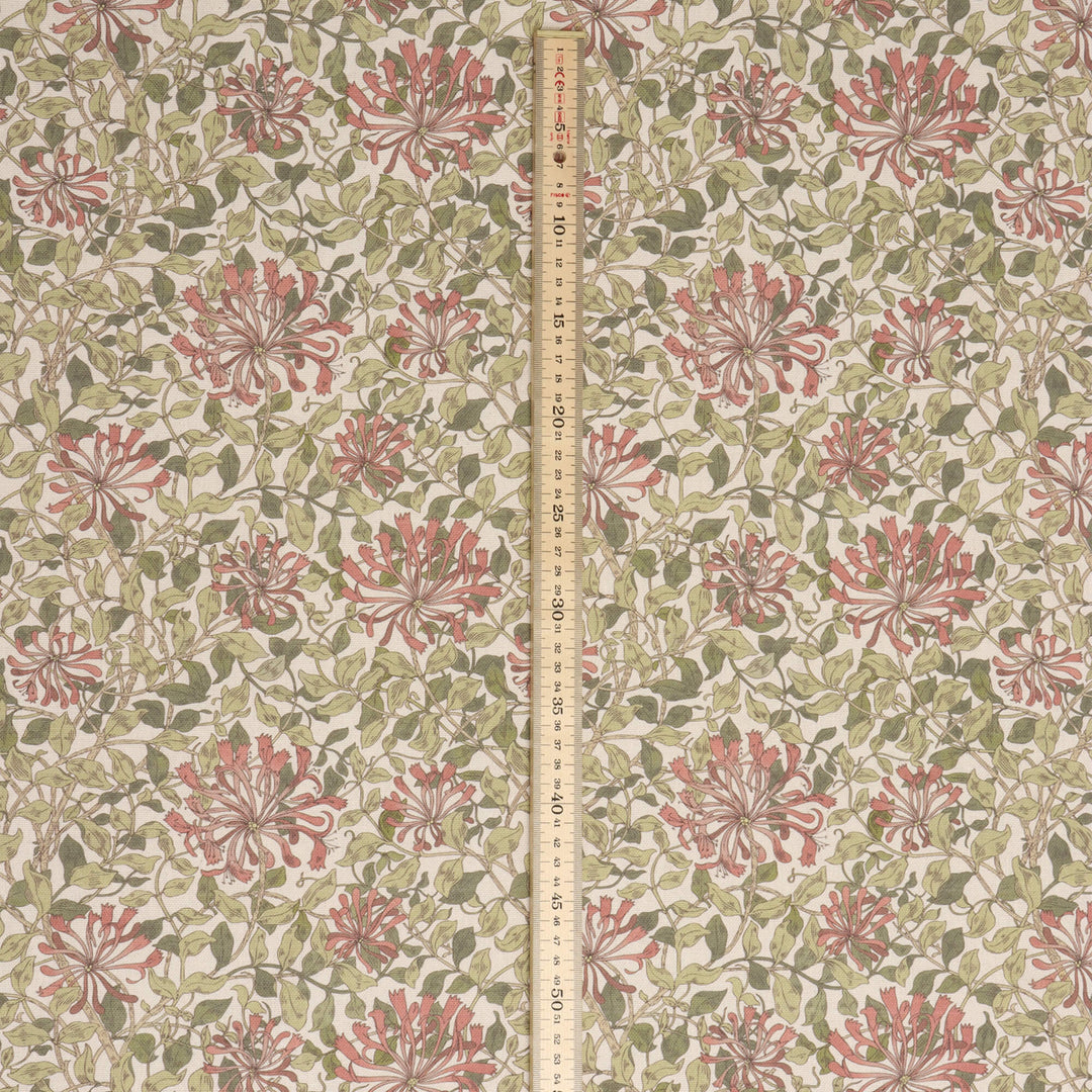 Midsummer Blossom Coral Double Width Fabric