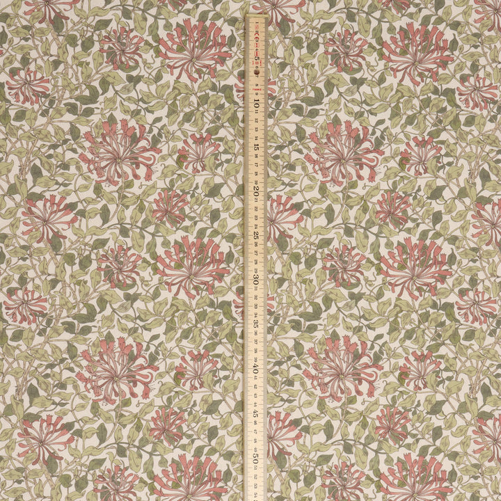 Midsummer Blossom Coral Double Width Fabric
