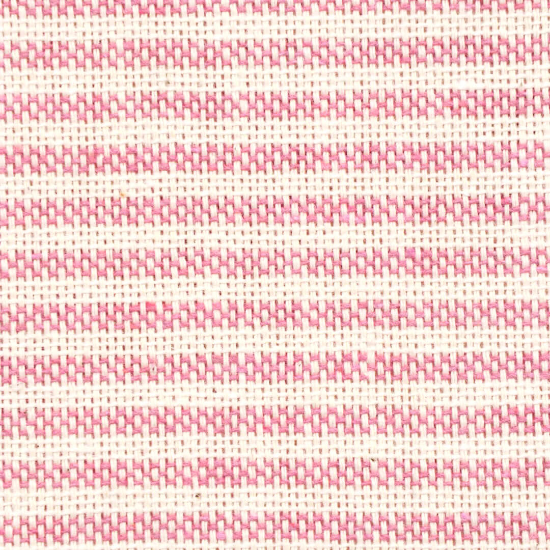 Oxford Pinstripe Raspberry Double Width Fabric