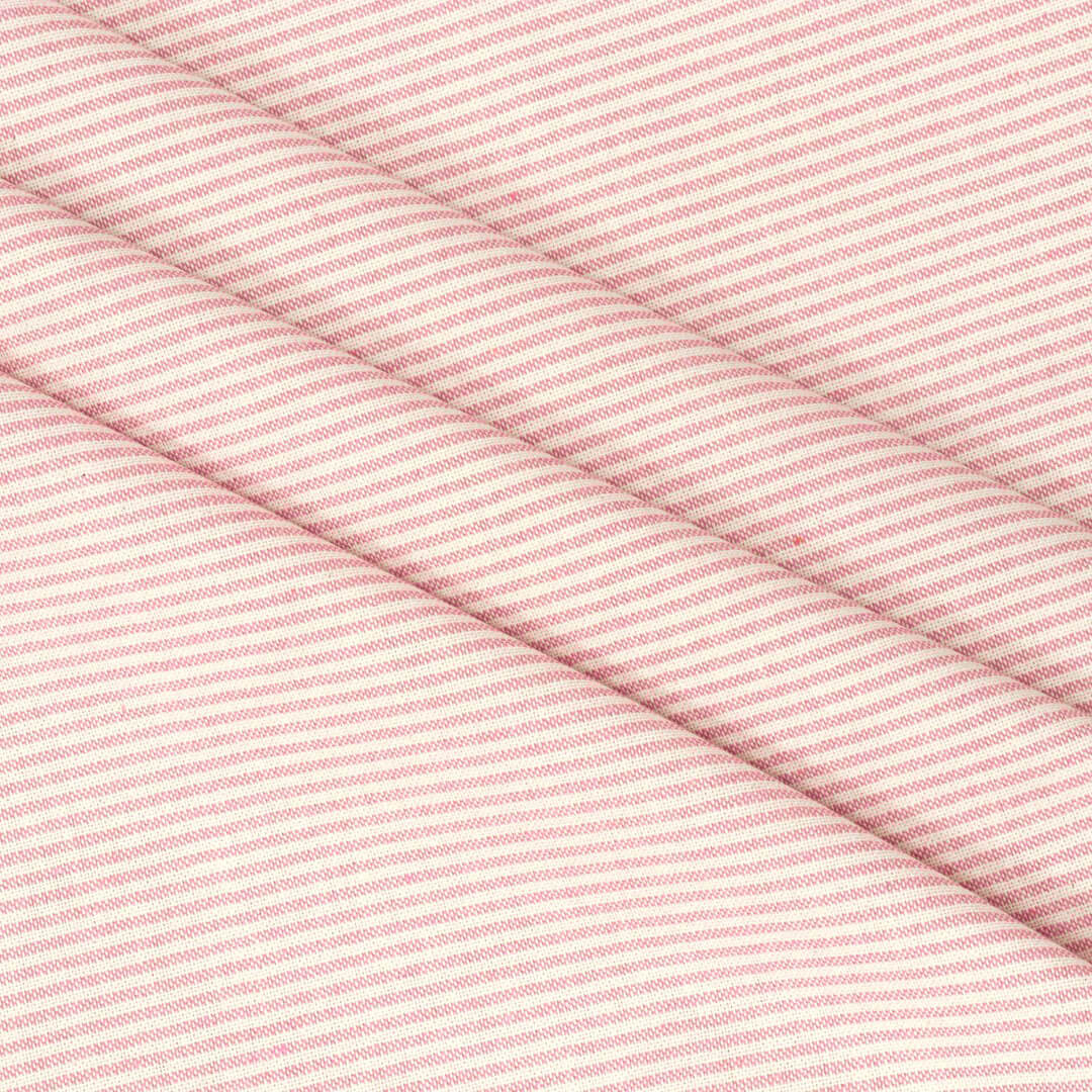 Oxford Pinstripe Raspberry Double Width Fabric