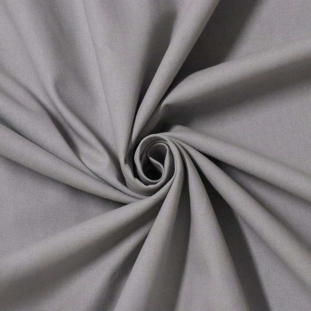 Plain Earl Grey Double Width Cotton Fabric