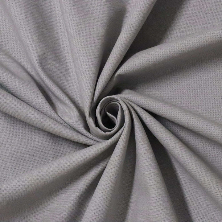 Plain Earl Grey Double Width Cotton Fabric
