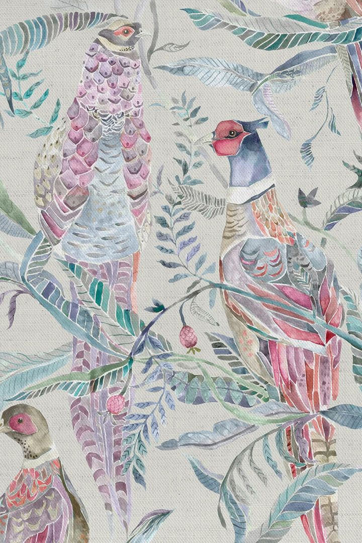 Voyage Torrington Loganberry Parchment Fabric