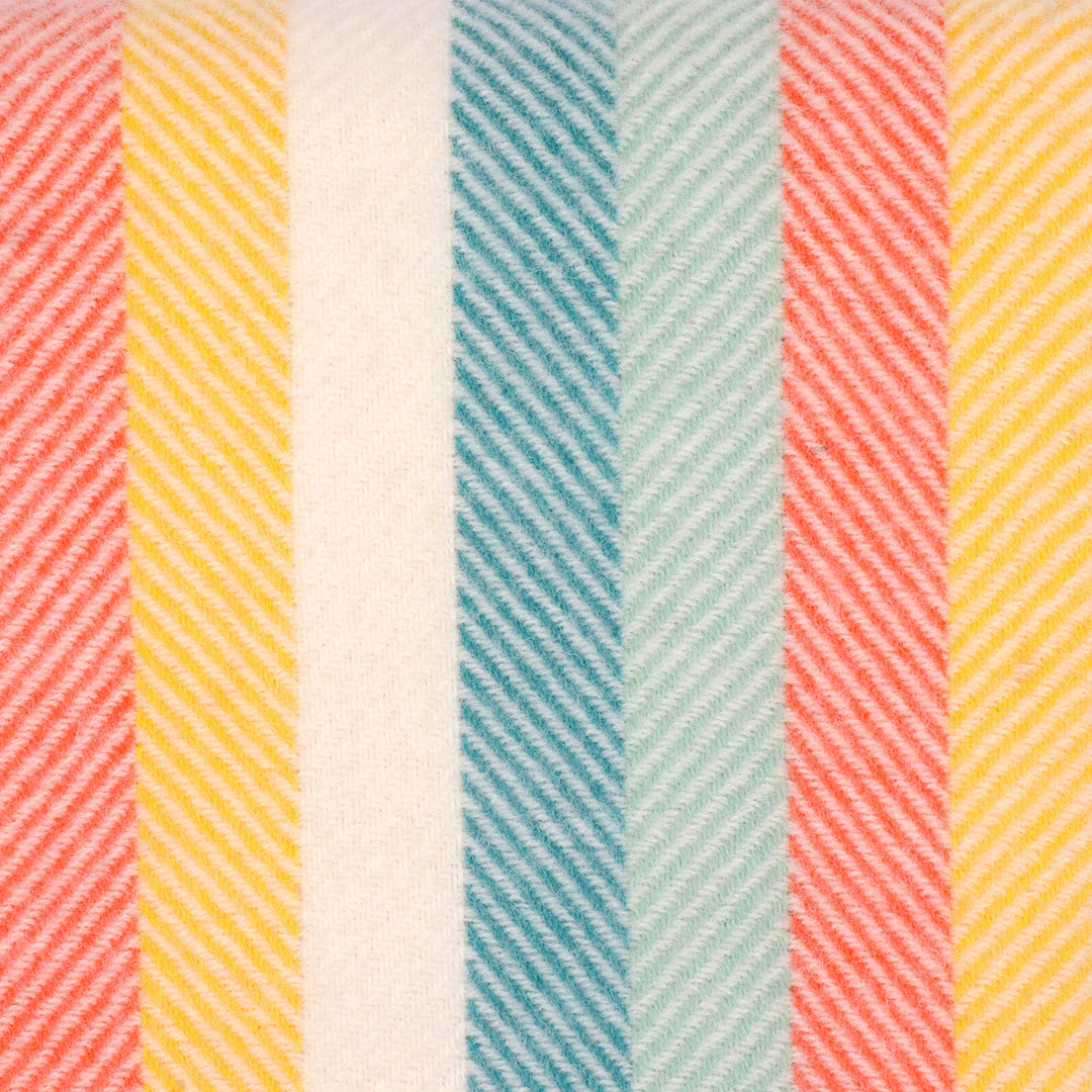 Tweedmill Herringbone Wool Throw Autumn Stripe