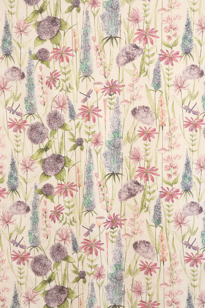 Voyage Maison Florabunda Verde Linen Fabric