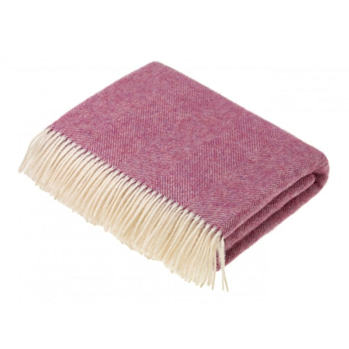 Bronte Herringbone Throw Pink