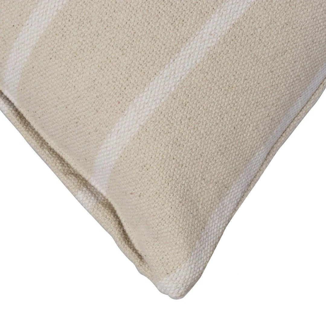 Austin Stripe White Cushion