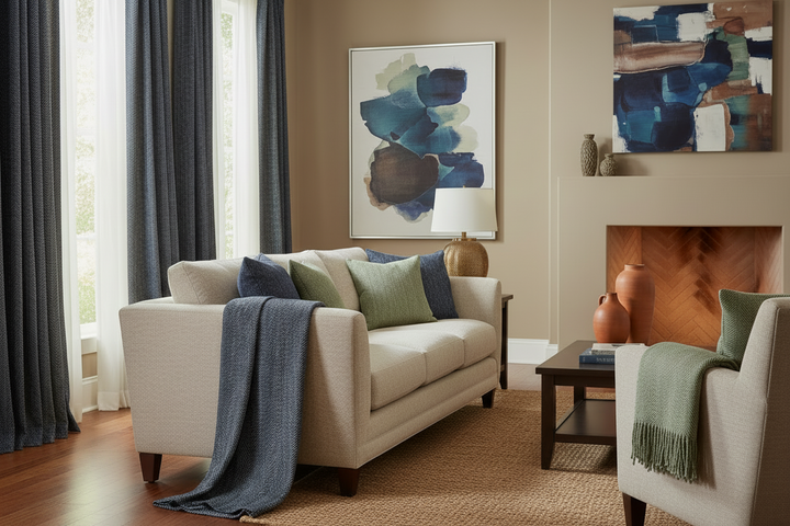 Chess Designs Caprio Herringbone Pasture Fabric