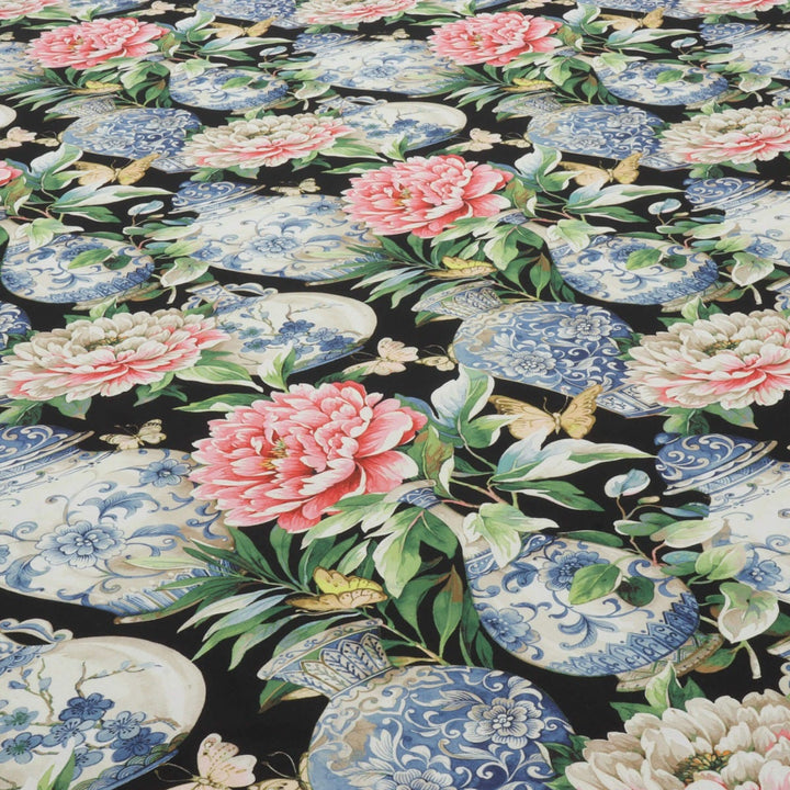 Clearance Dorchester Floral Black Fabric