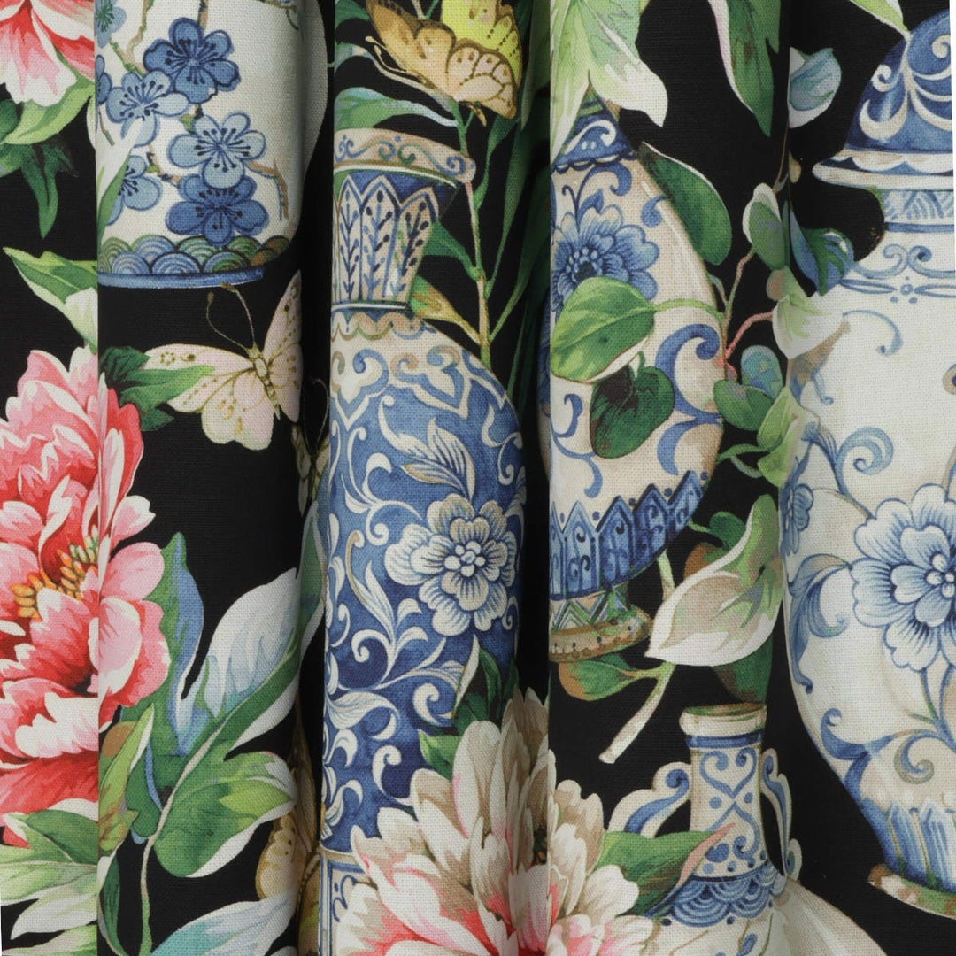 Clearance Dorchester Floral Black Fabric