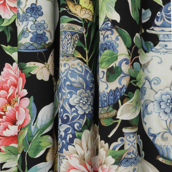 Clearance Dorchester Floral Black Fabric
