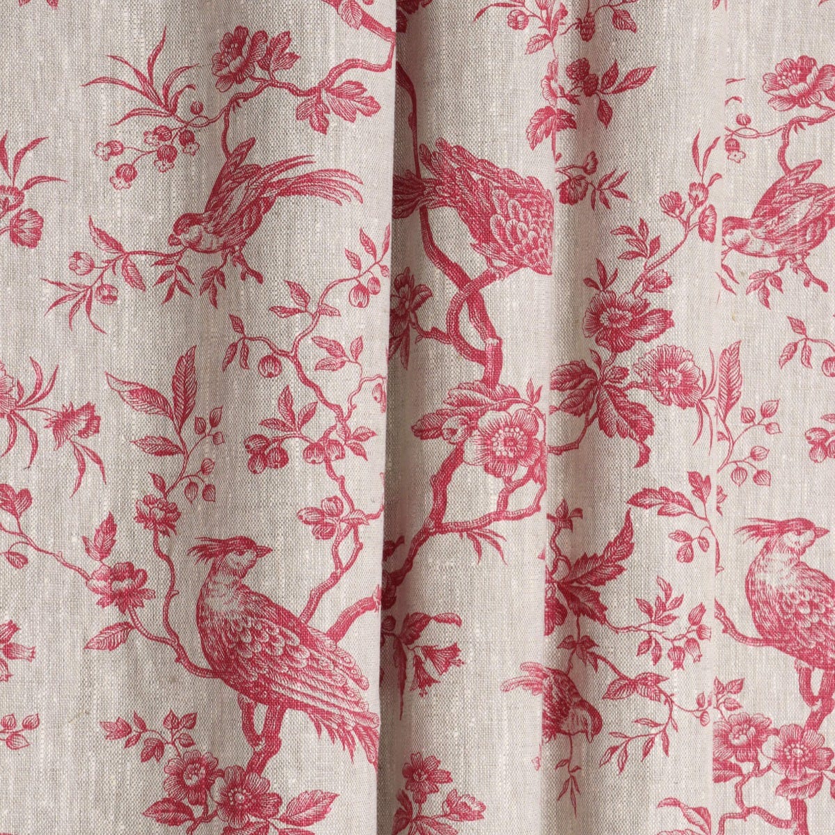 Pinterest Raspberry Toile Isabelle Bird Raspberry Toile Linen Fabric – Foy & Co Interiors