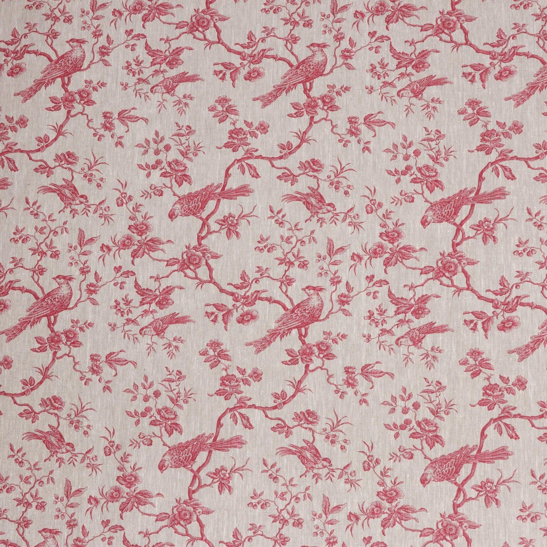 Pinterest Raspberry Toile Isabelle Bird Raspberry Toile Linen Fabric – Foy & Co Interiors